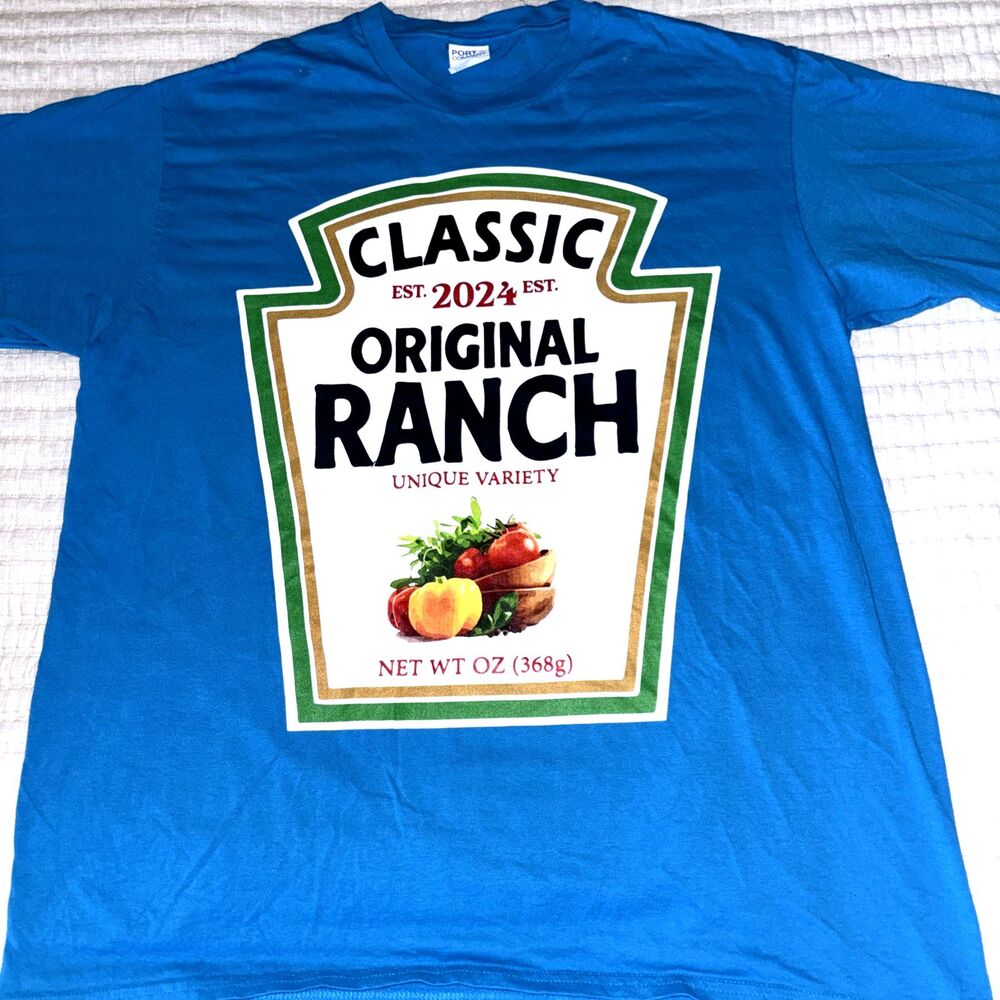 Classic Original Ranch Salad Dressing Blue Unisex T-Shirt XL